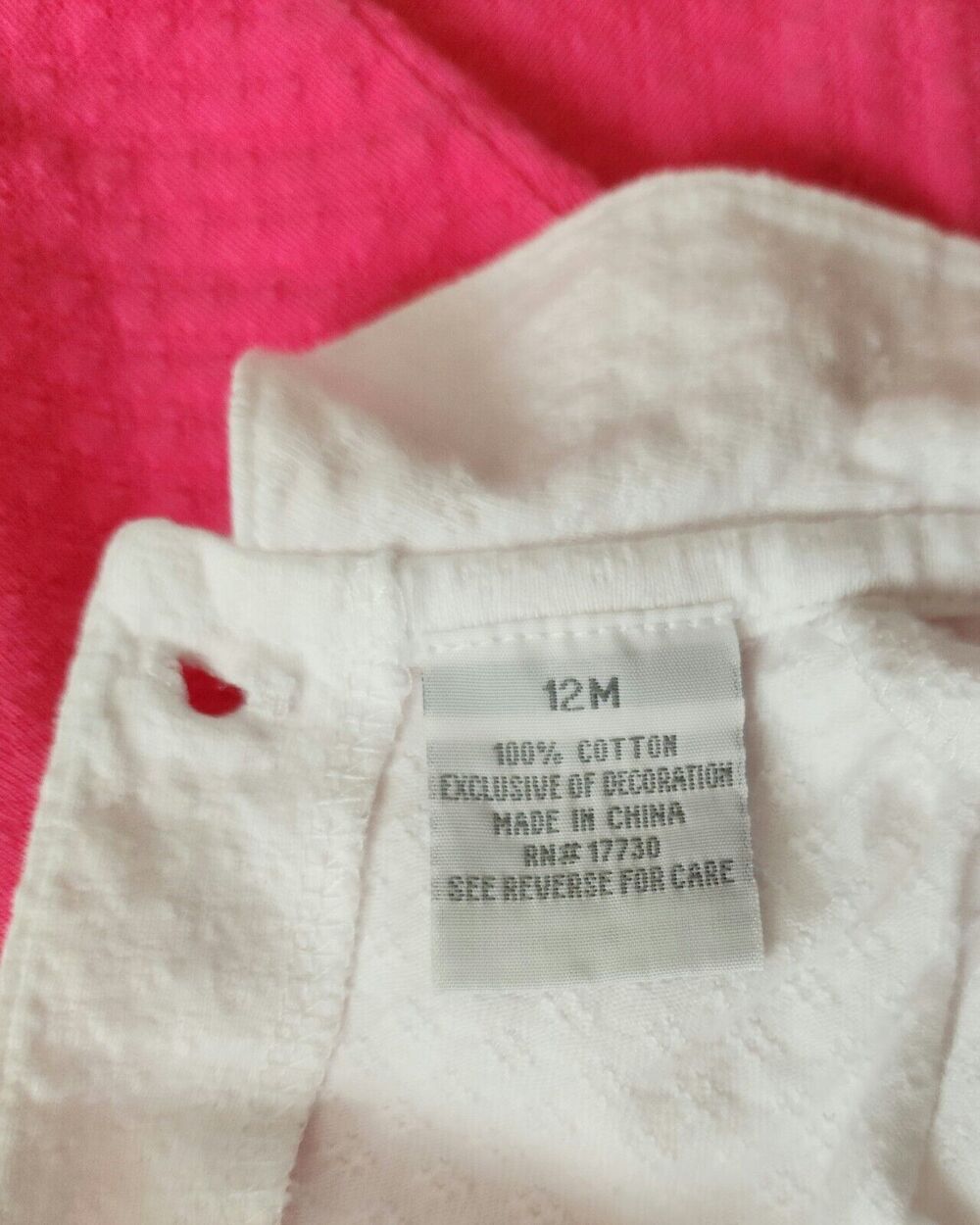 Baby Girl Clothes Lot - 2 Cotton Romper Jumpers & 1 Hooded Cardigan Playwear 12M - Picture 14 of 16